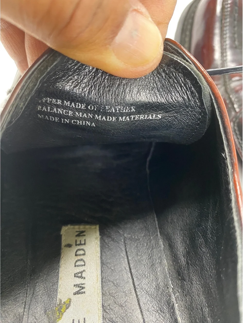Steve Madden burgundy square toe dress shoes